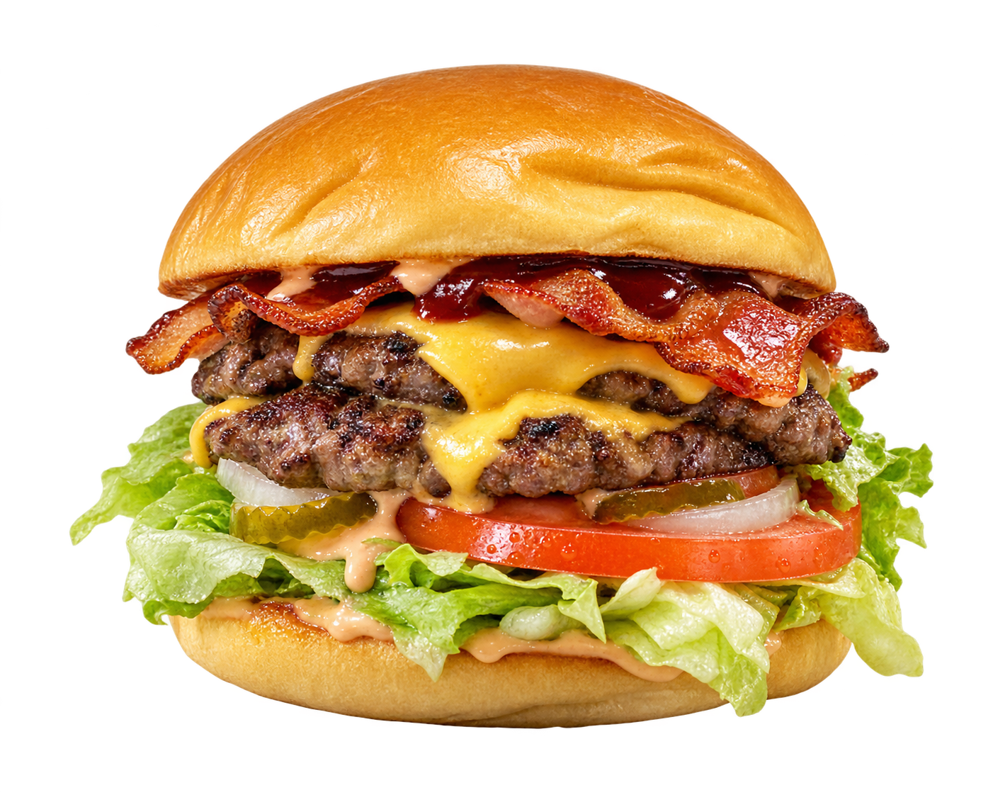 Double Lucky 7 — illustrative cutout based on the actual burger